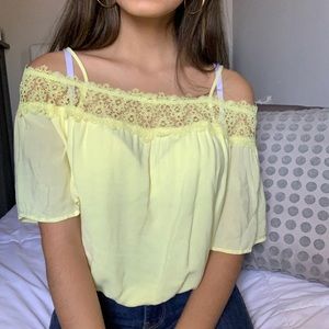 Hollister Yellow Crop Top